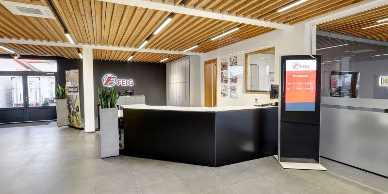 Die Service-Theke der Firma FEIG